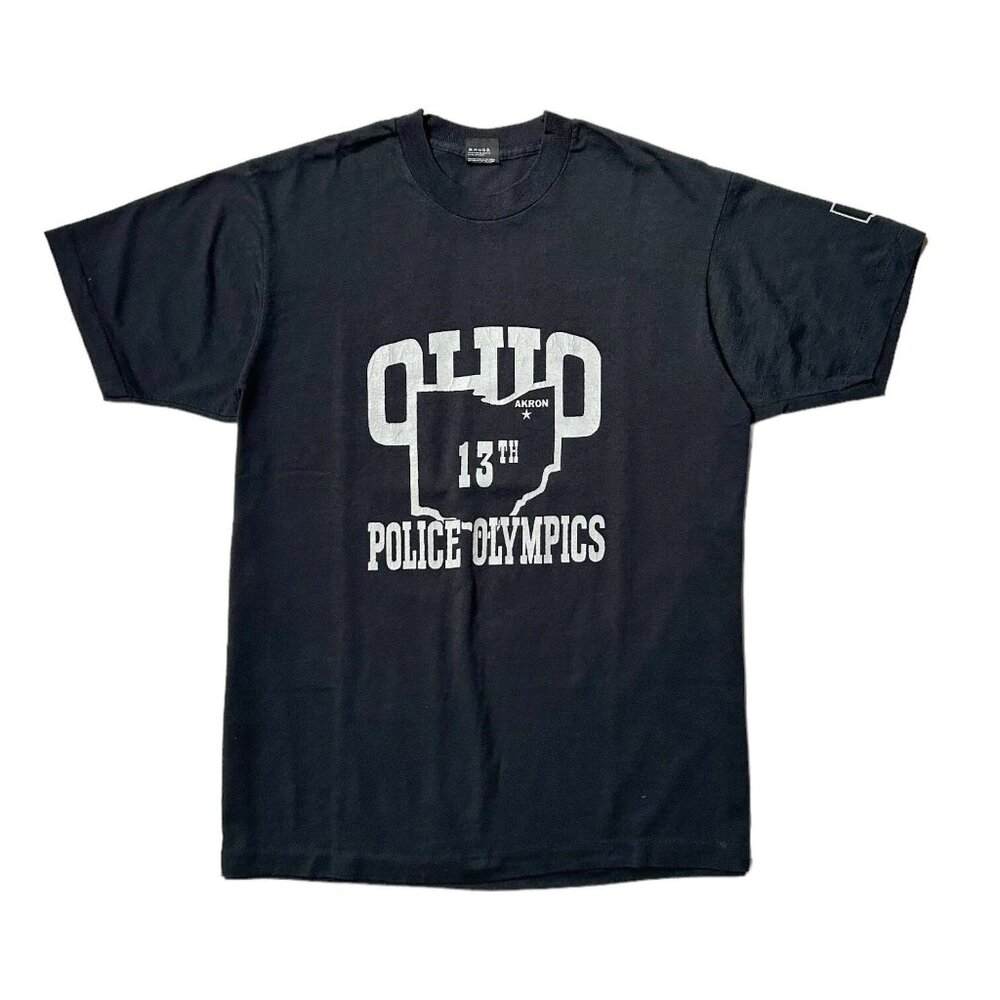 90s Vintage Ohio Police Olympics T-shirt Single Stitch Akron Screen Stars 1990.